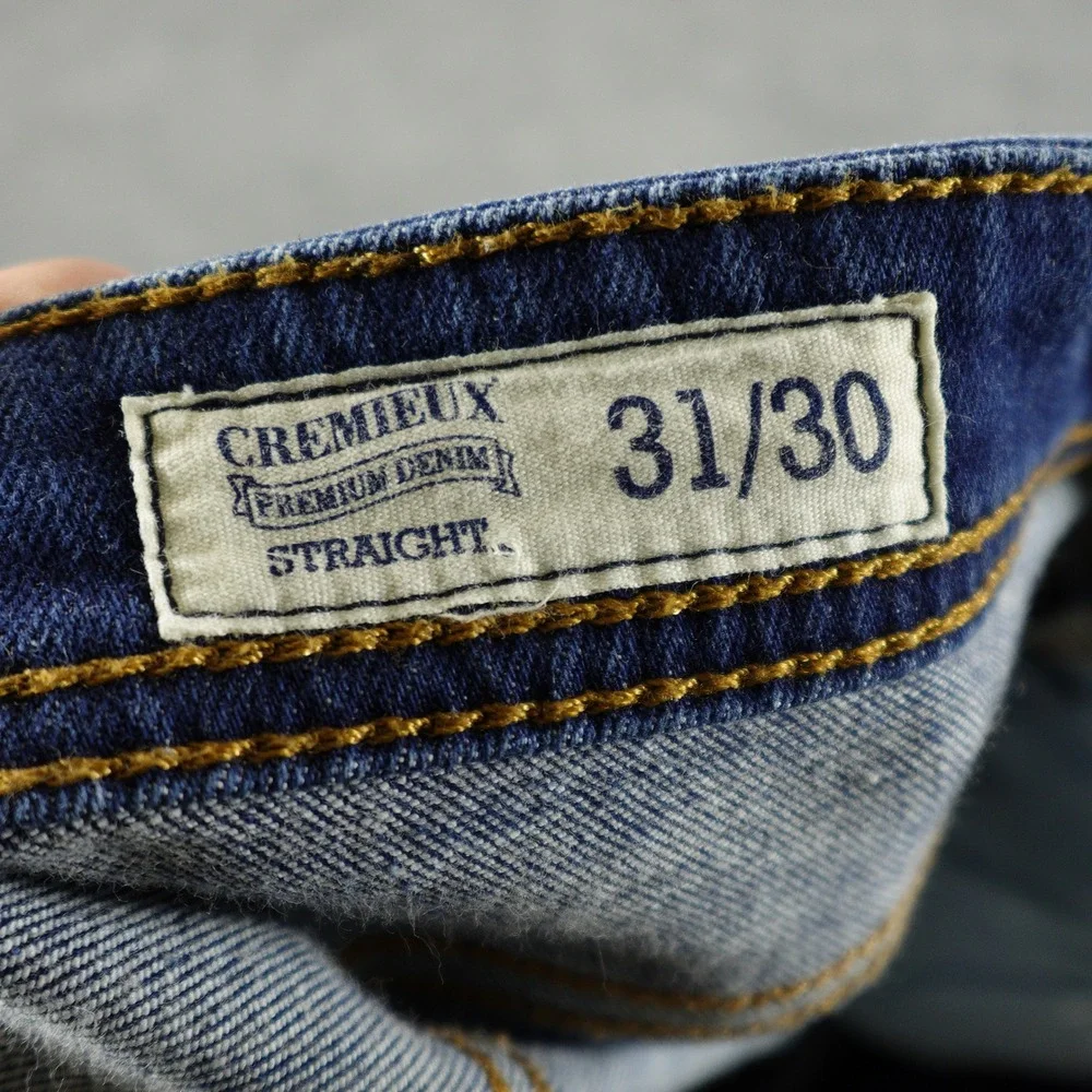 Cremieux Jeans Mens 31x25 Blue Premium Denim Straight Leg Stretch Dark Wash